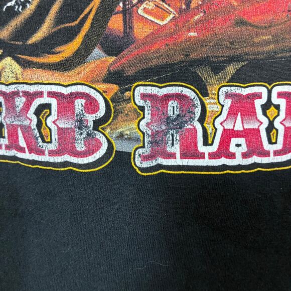 Black T-shirt Motorcycle Rally USA 2014 Fayetteville Arkansas Hog Biker - Picture 4 of 6